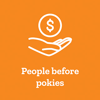 People before pokies campaign tile